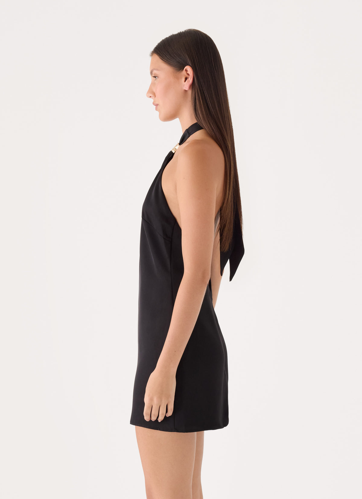 Lexia Halter Mini Dress - Black
