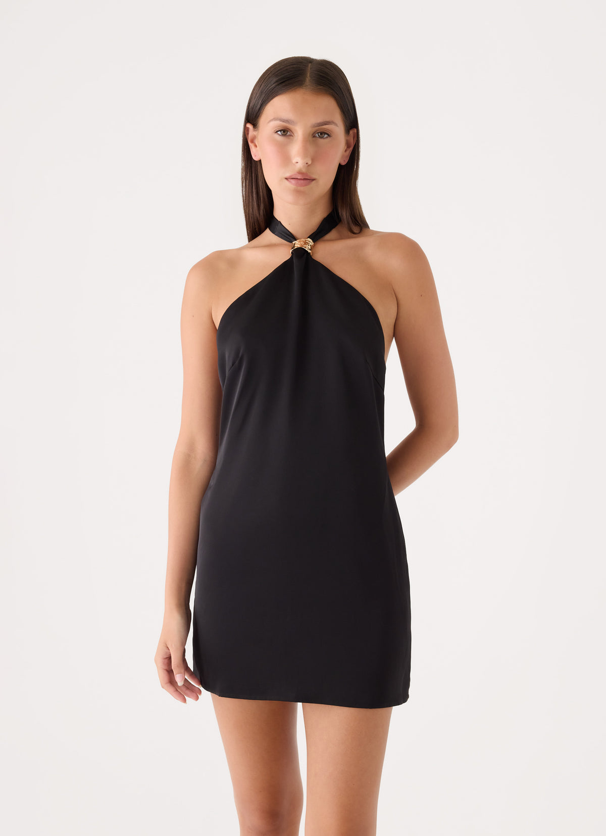 Lexia Halter Mini Dress - Black
