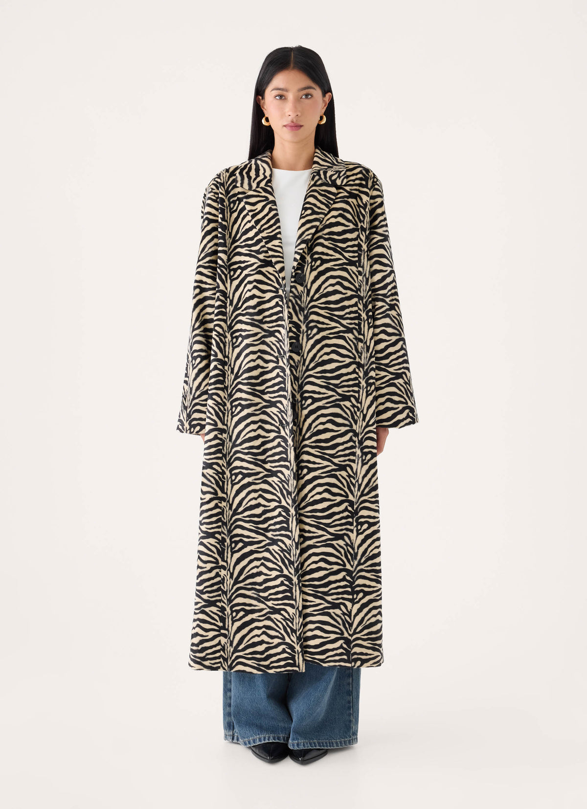 Lirena Fitted Zebra Coat - Zebra