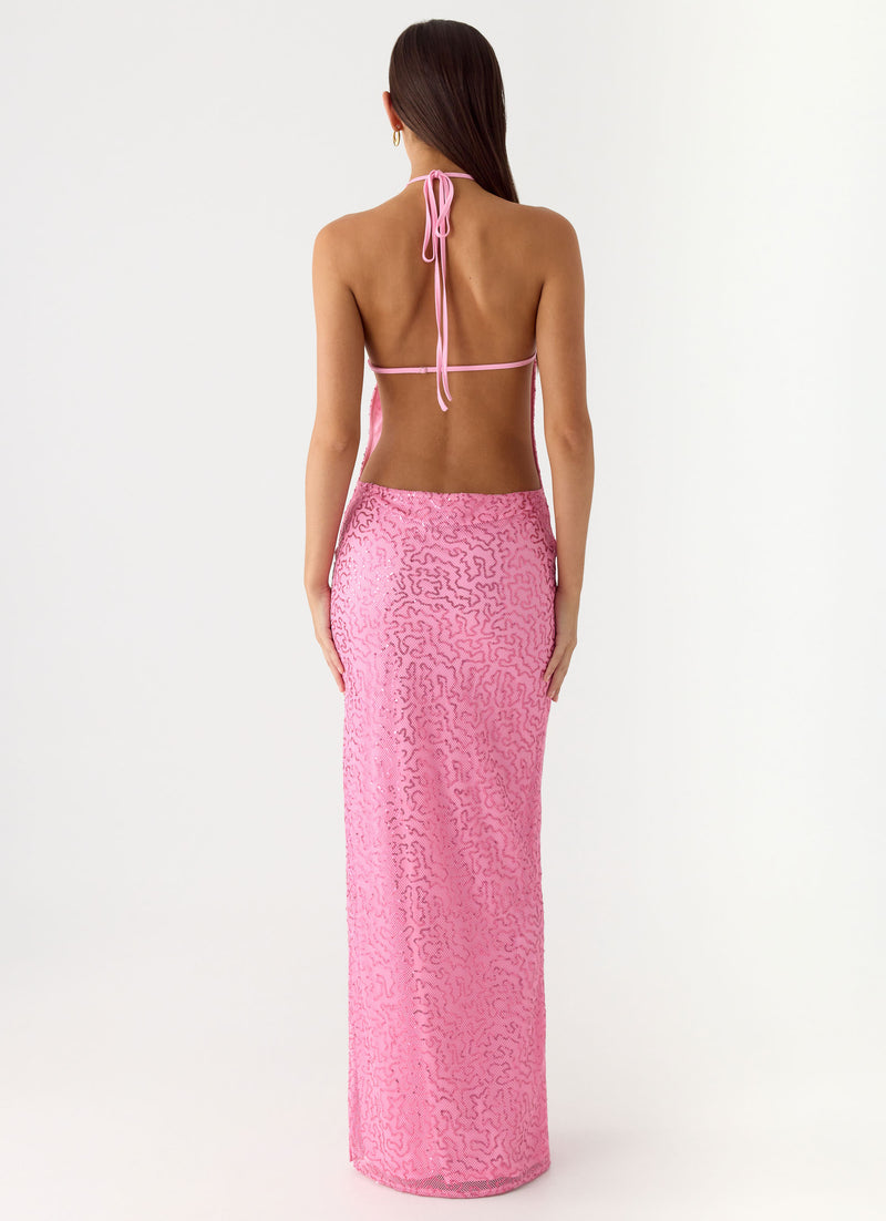 Lorenz Sequin Maxi Dress - Pink