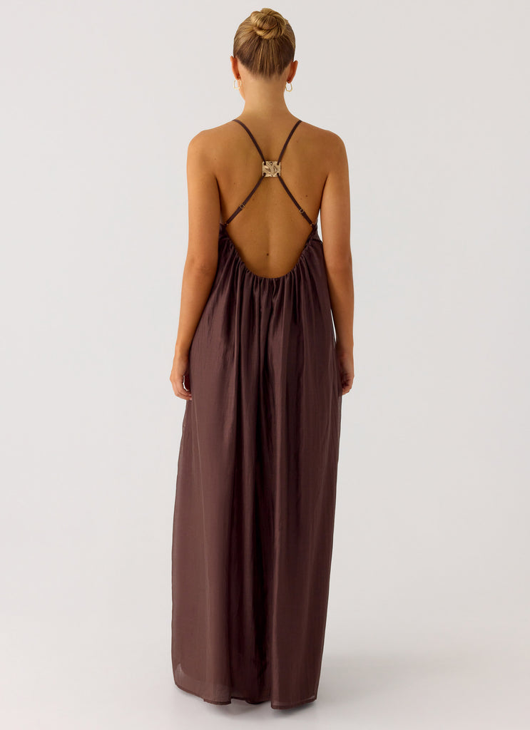 Losario Maxi Dress - Cool Chocolate