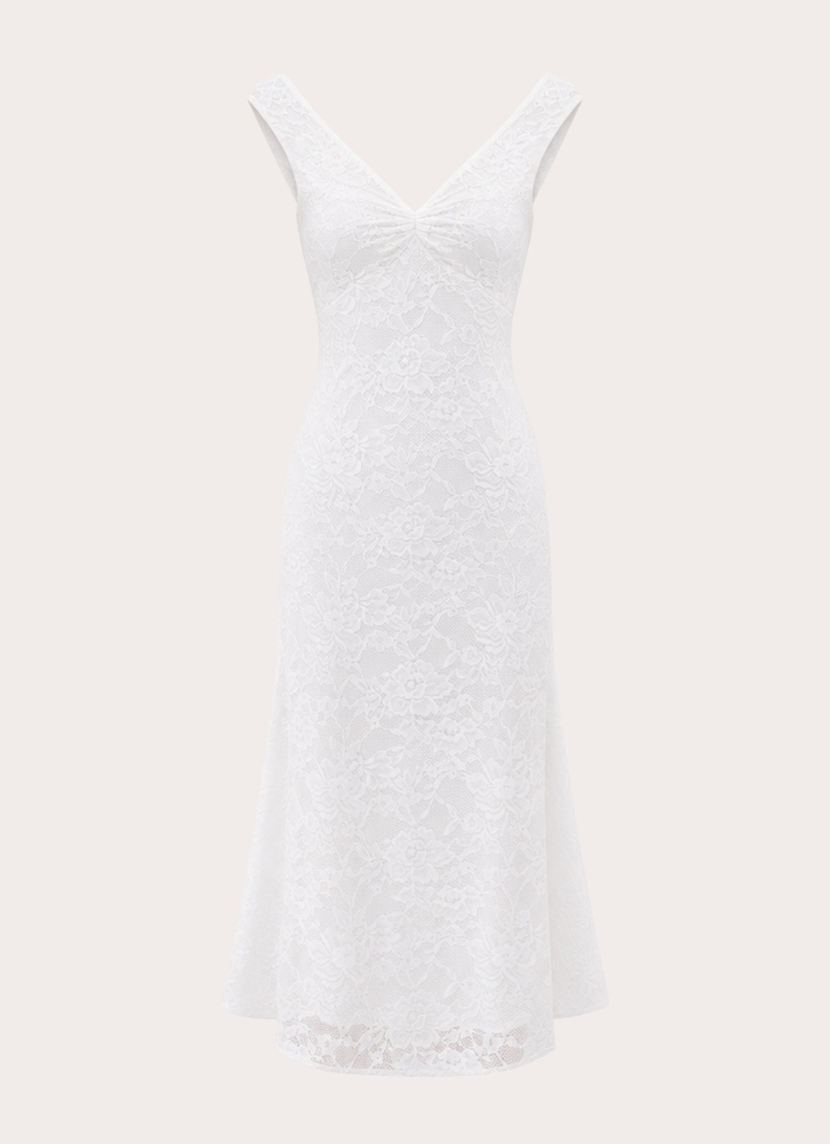 Love Street Lace Midi Dress - White
