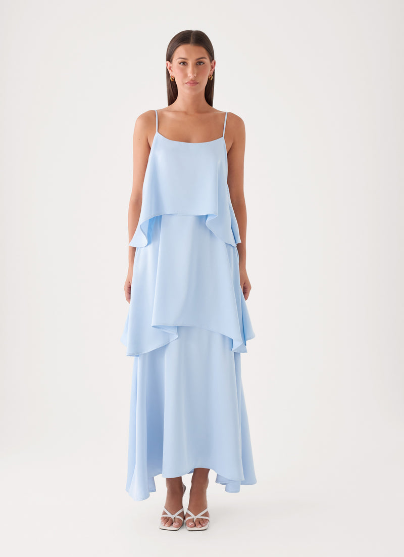 Lucy Tiered Maxi Dress - Blue