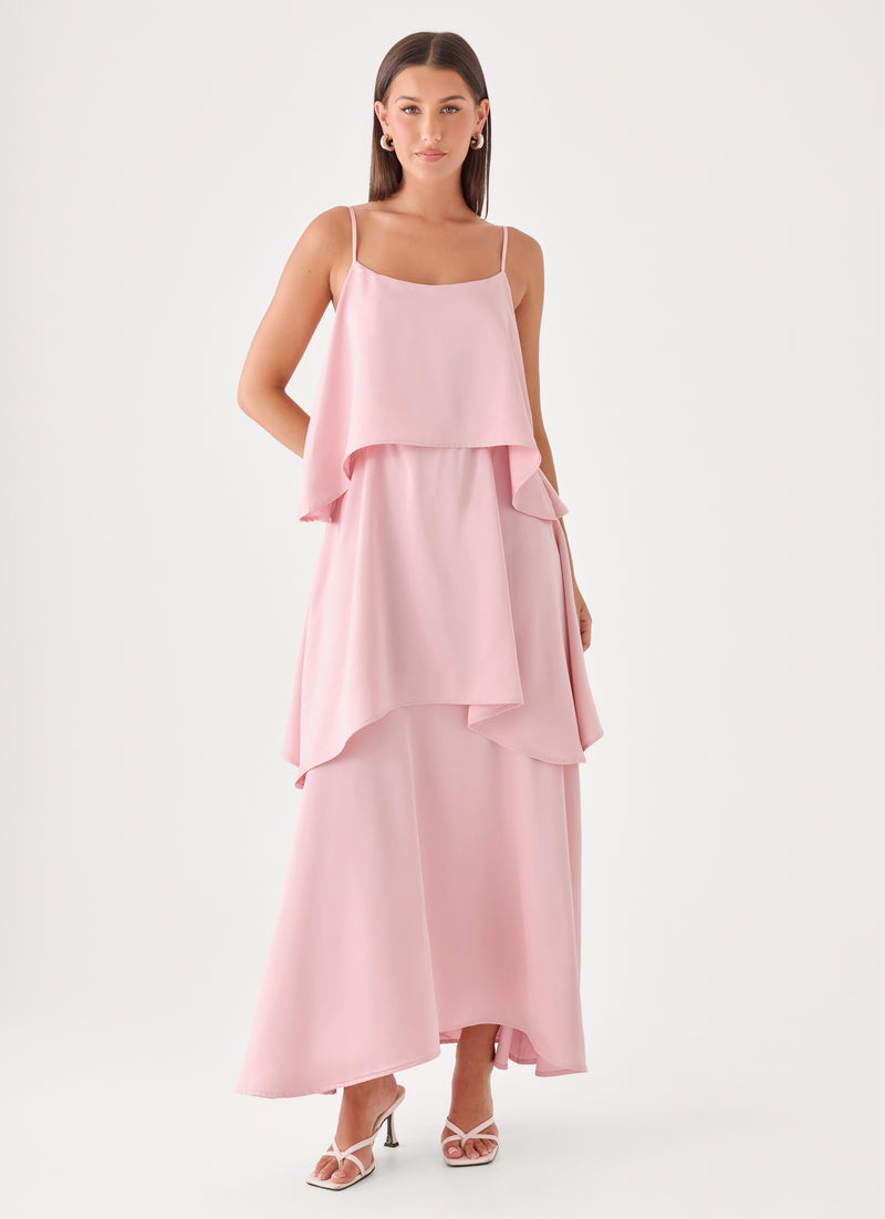 Lucy Tiered Maxi Dress - Soft Pink