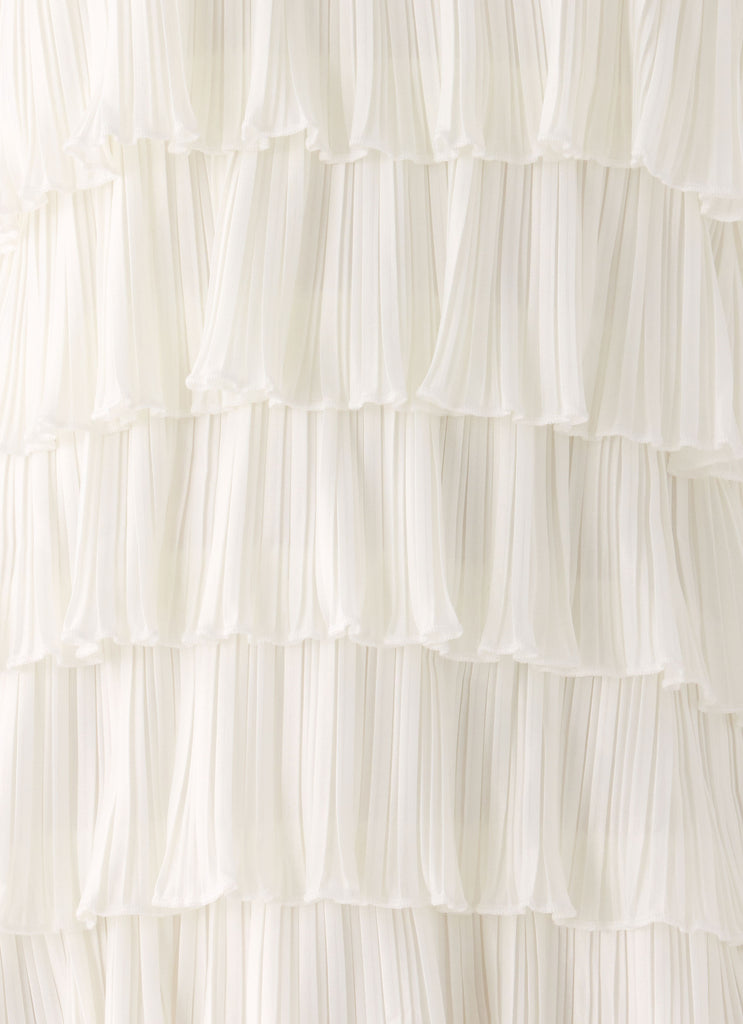 Lunar Bloom Mini Dress - Ivory
