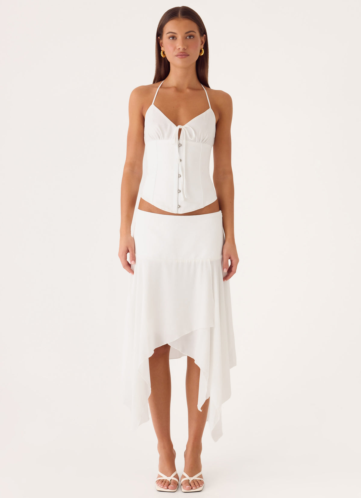 Madi Midi Skirt - White
