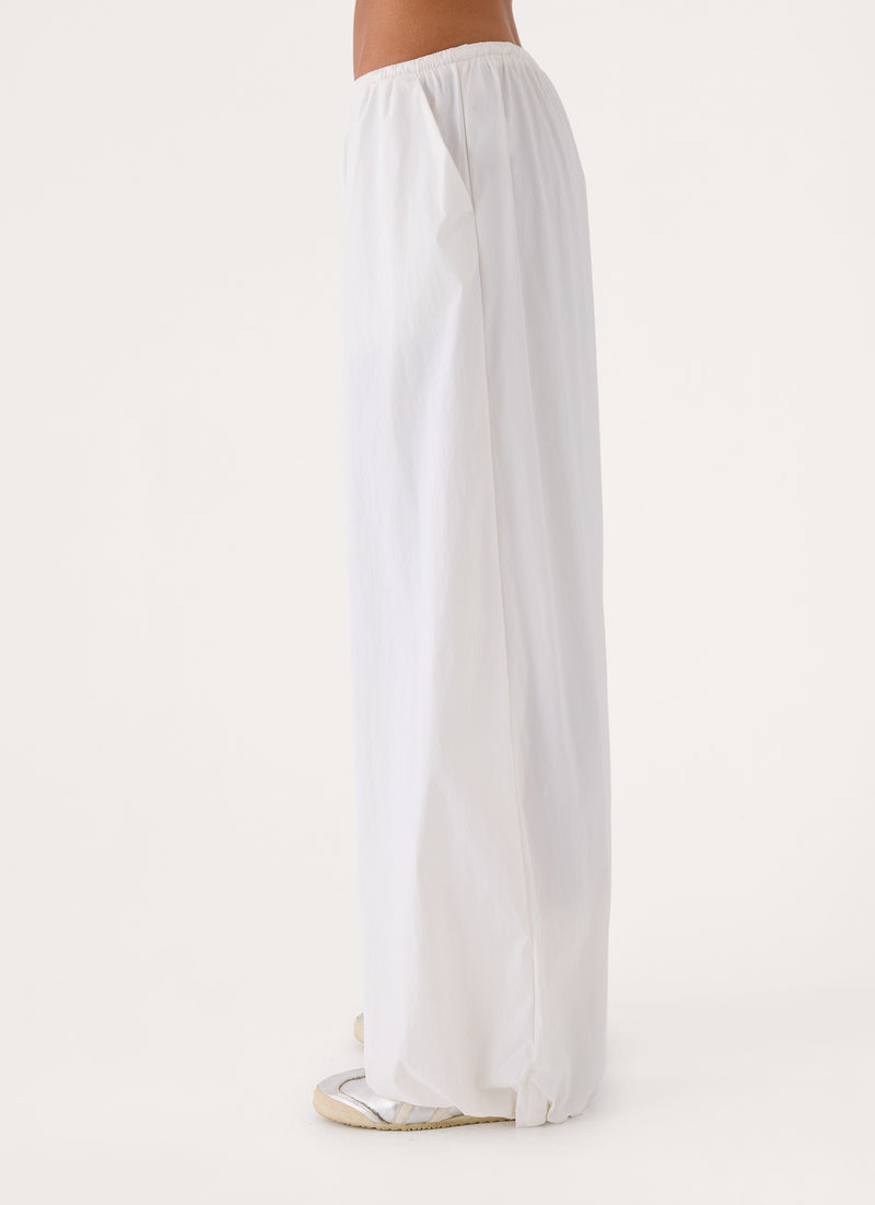 Main Character Parachute Pants - White