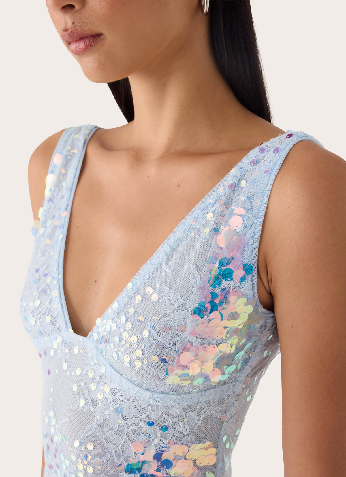 Maral Sequin Mini Dress - Blue