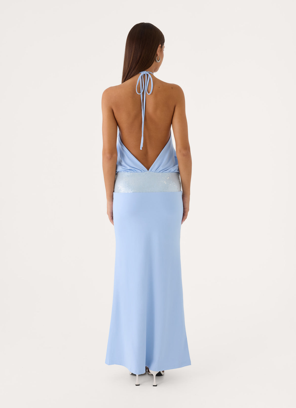 Marcie Halter Maxi Dress - Powder Blue