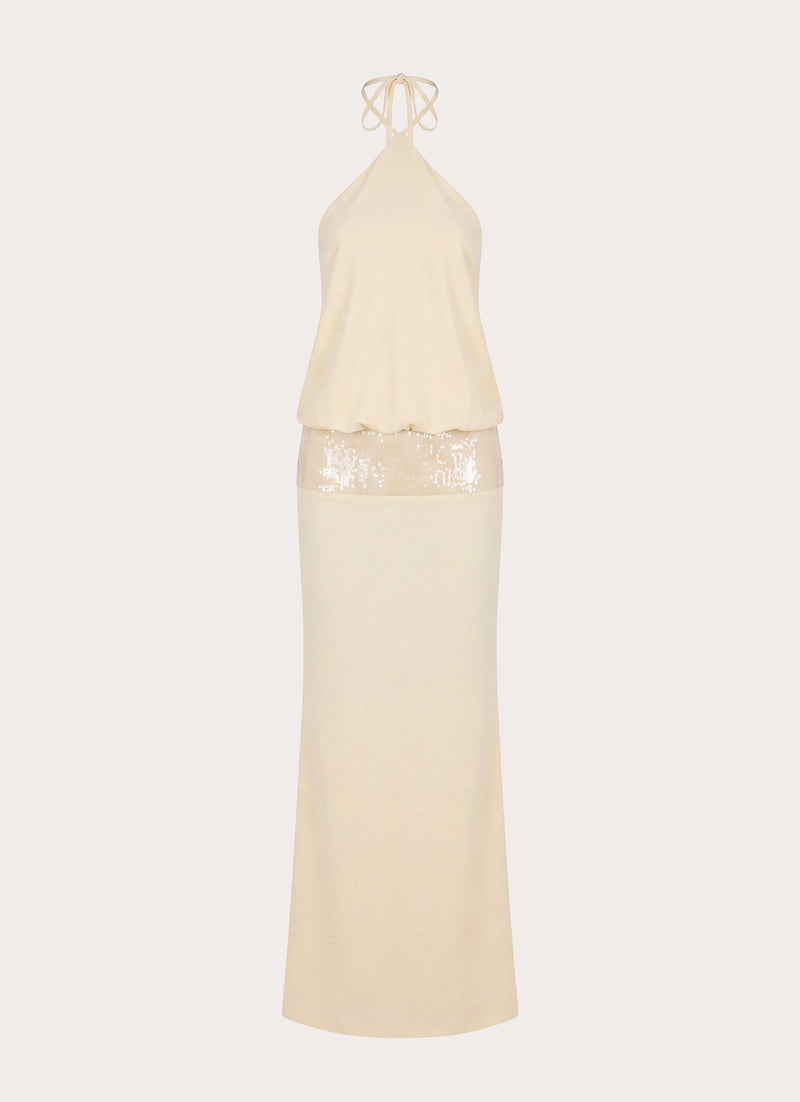 Marcie Halter Maxi Dress - Butter Yellow