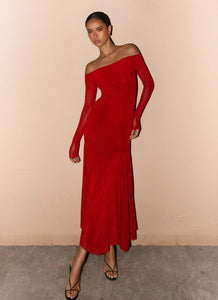 Maribel Maxi Dress - Red