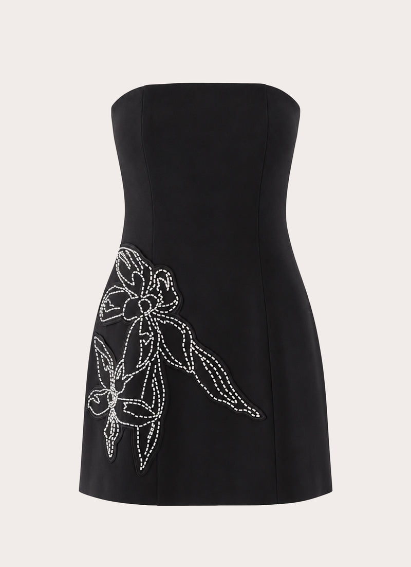 Marta Strapless Mini Dress - Black
