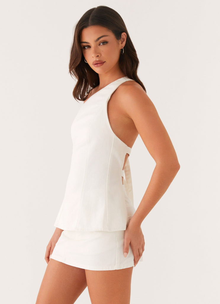 Maysa Low Rise Mini Skirt - Ivory