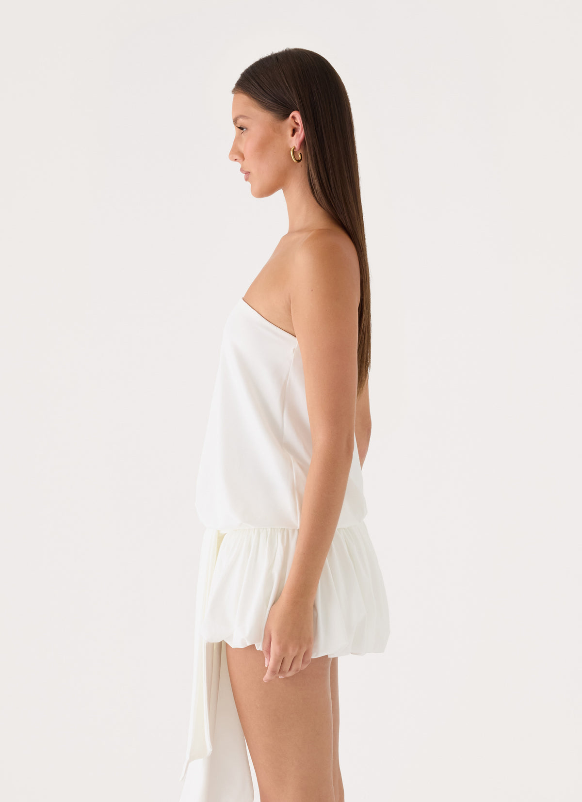Mazie Strapless Mini Dress - White