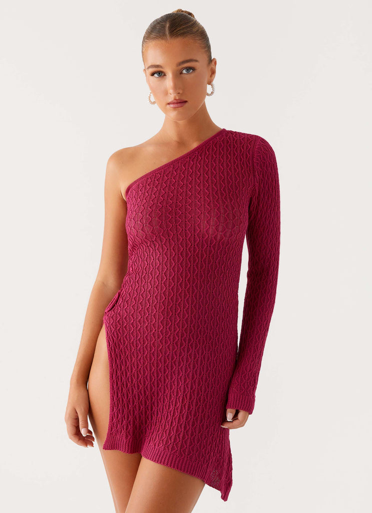 Medda Knit Mini Dress Hot Pink 4