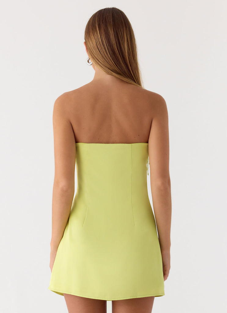 Miftie Beaded Sequin Mini Dress - Lime