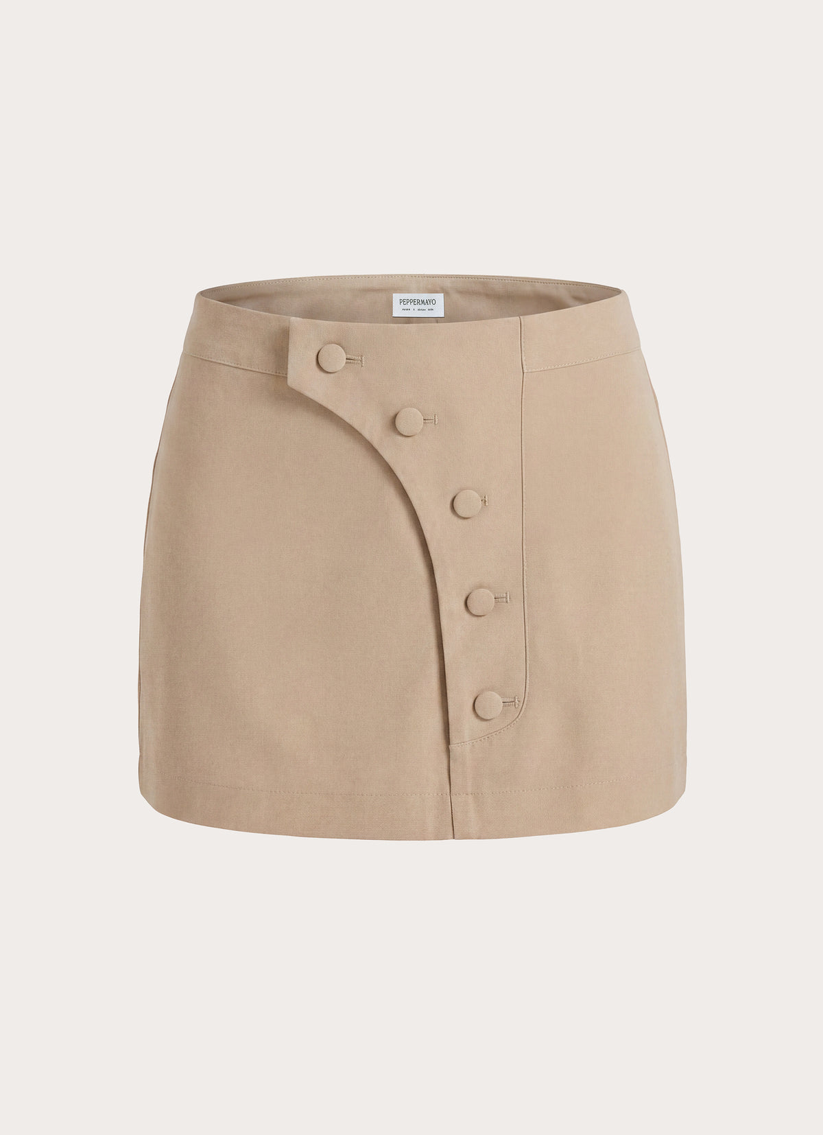 Milae Suede Micro Mini Skirt - Beige