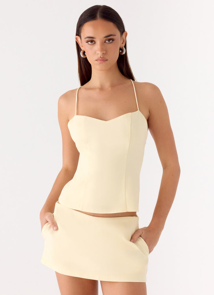 Mirna Micro Skort - Lemon Yellow