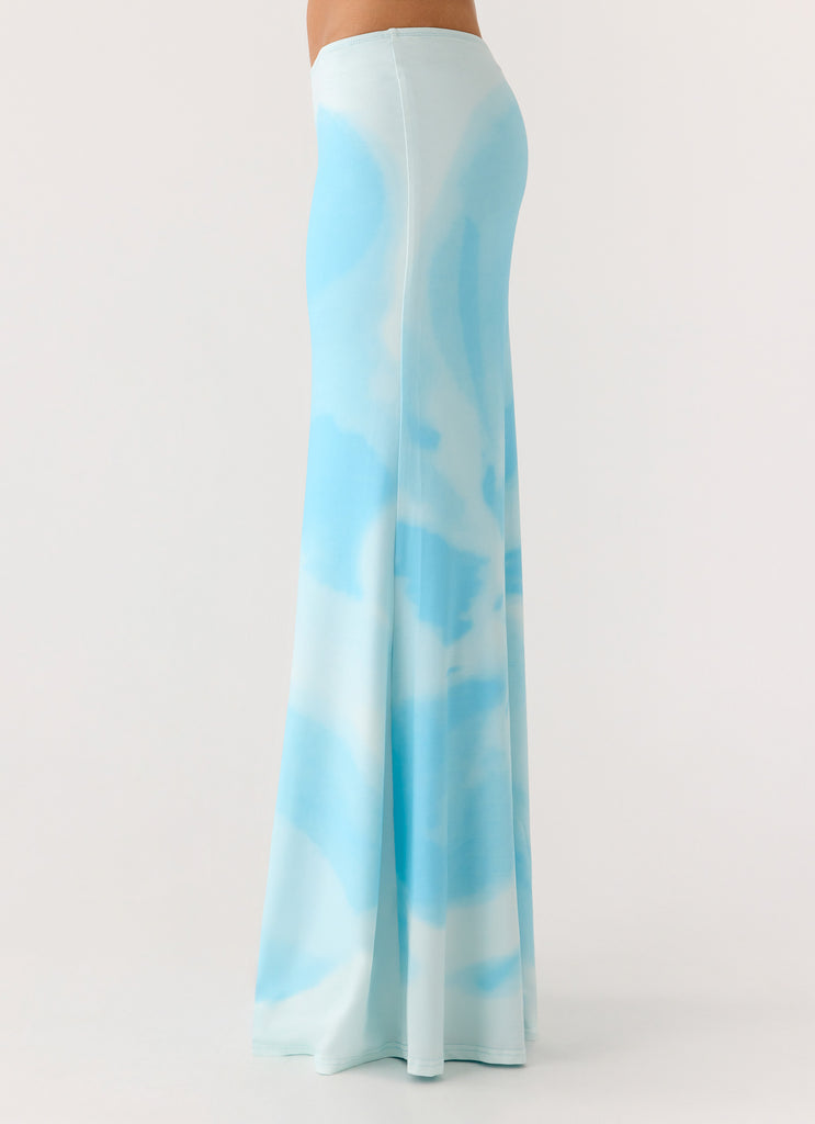 Moka Maxi Skirt - Blooming Blue