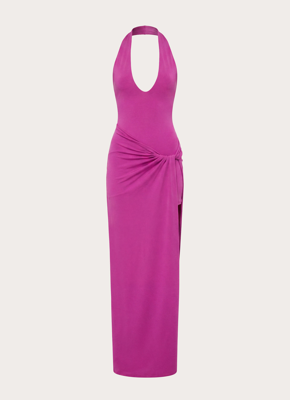 Mokono Halter Wrap Maxi Dress - Mulberry Pink