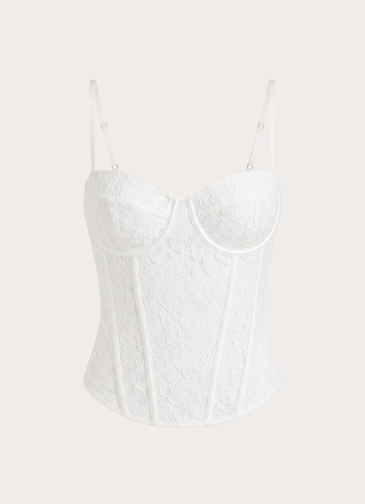 Moments Lace Corset Top - White