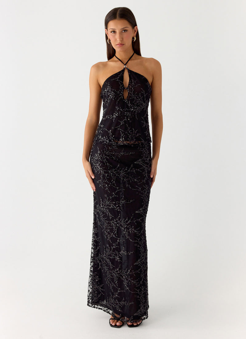 Moodlight Maxi Skirt - Black