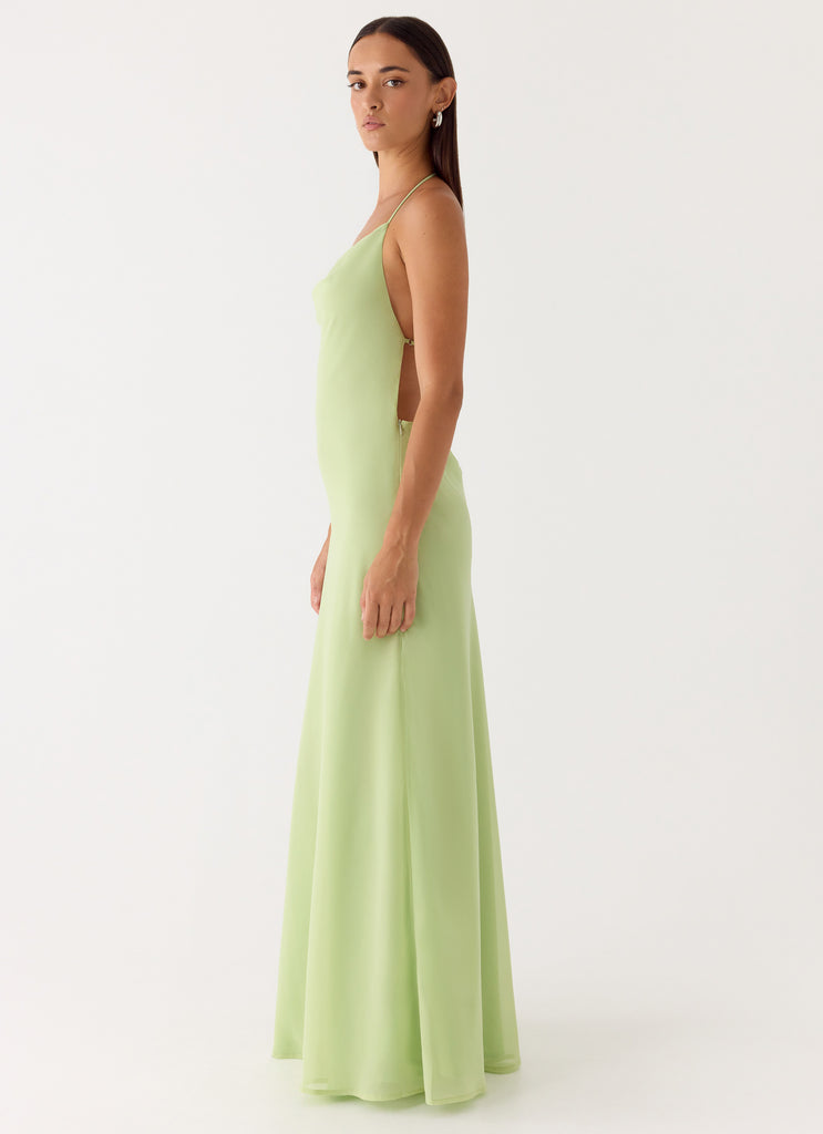Morning Crush Cowl Maxi Dress - Lime
