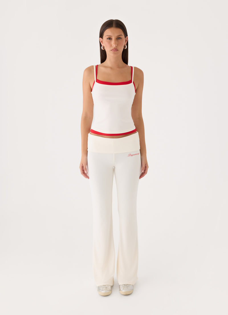 Muse Roll Waist Pants - Cream