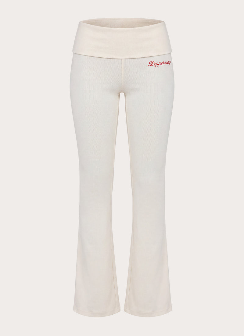 Muse Roll Waist Pants - Cream