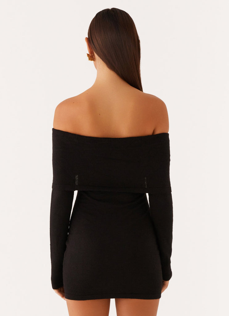 Myla Off Shoulder Mini Dress - Black