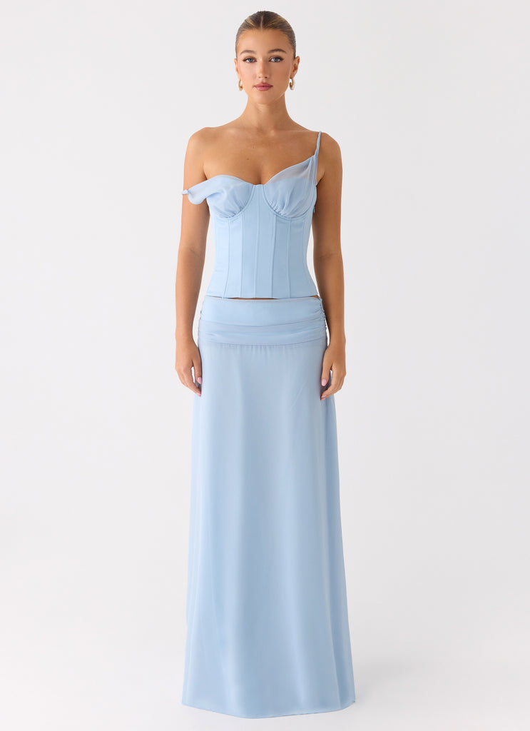 Natalya Corset Top - Pale Blue