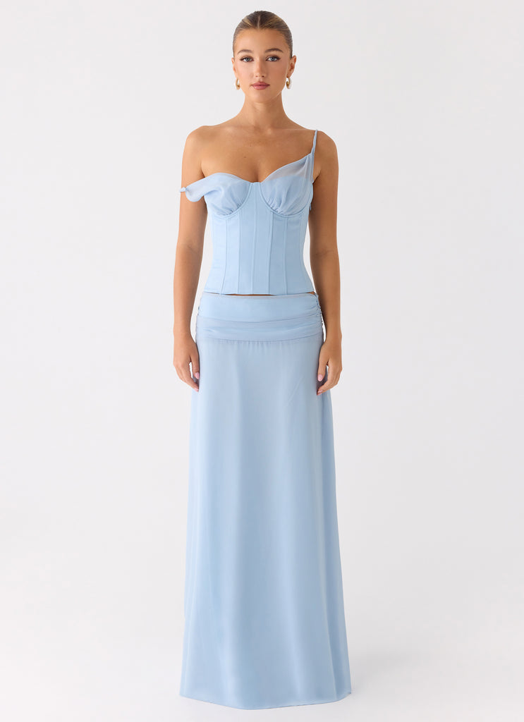 Natalya Maxi Skirt - Pale Blue