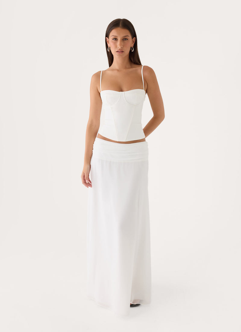 Natalya Maxi Skirt - White