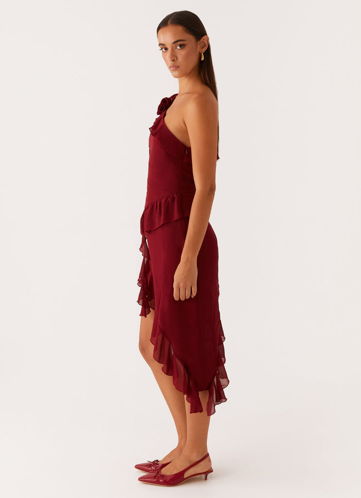 No Secret Mini Dress - Deep Red