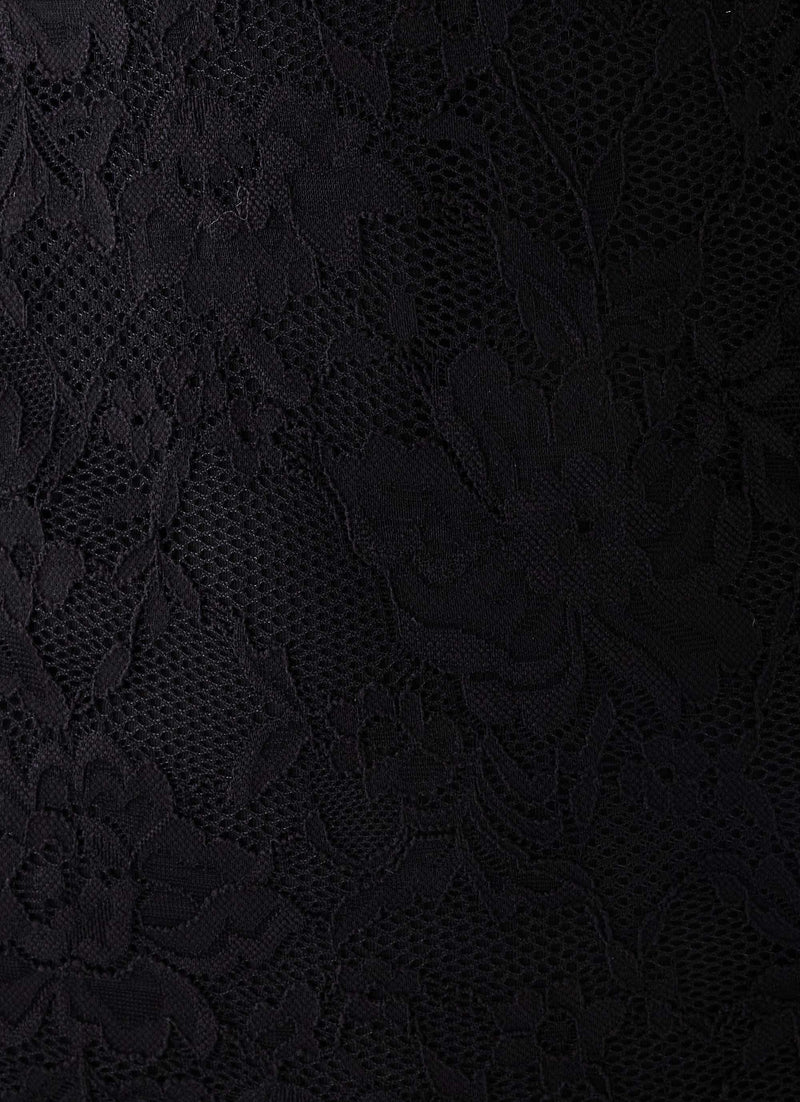 Norelle Lace Mini Dress - Black