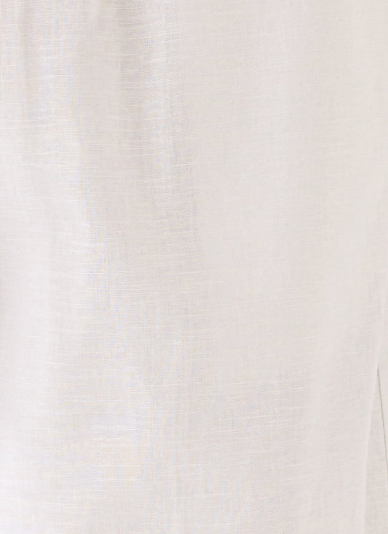 Norene Linen Wide Leg Pant - White