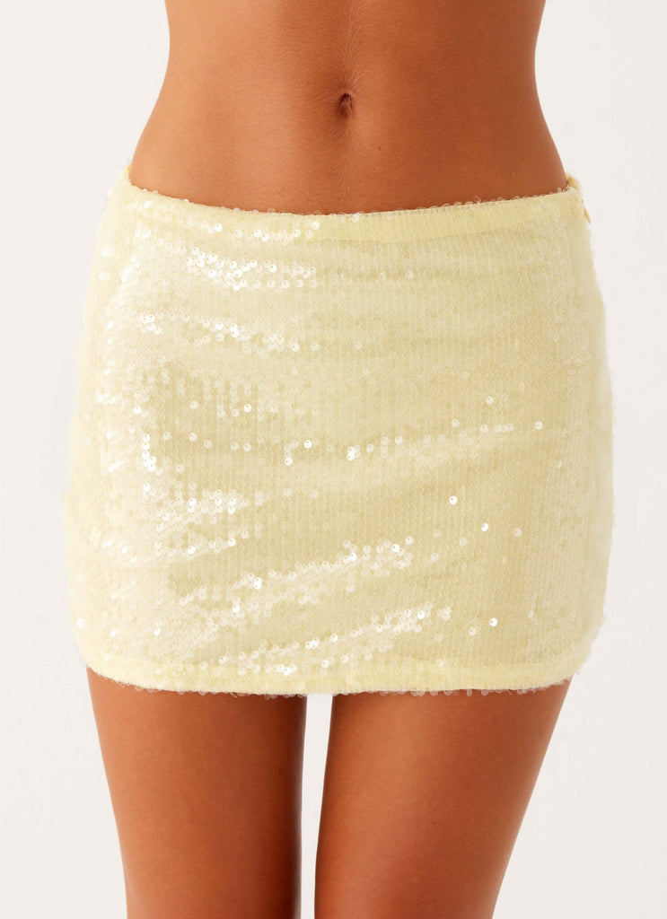 Nostalgic Nights Sequin Top - Lemon Spritz