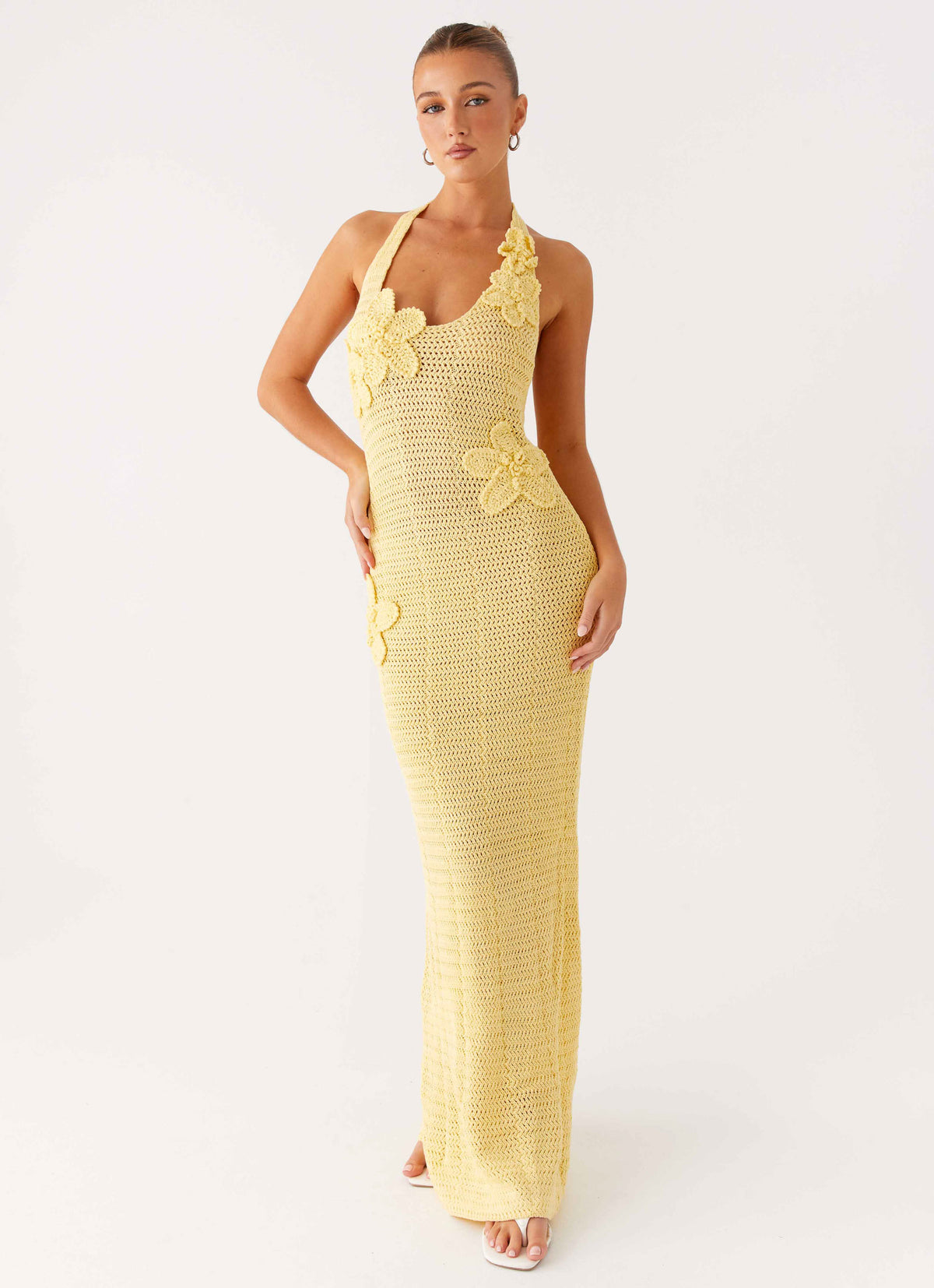 Novalee Flower Crochet Maxi Dress