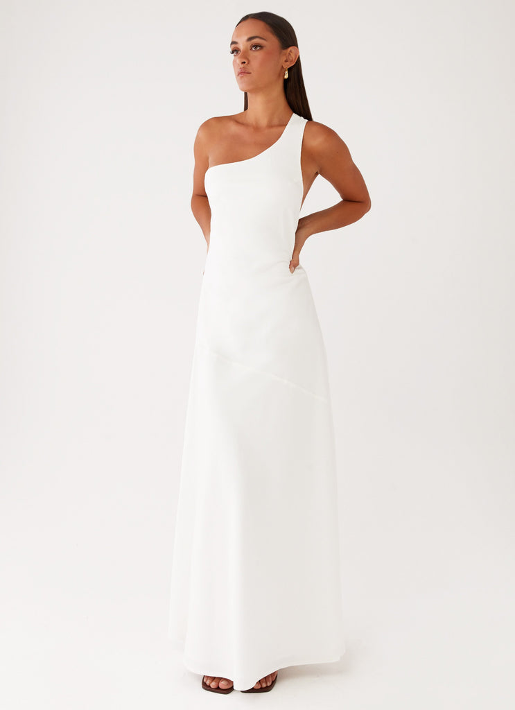 ワンピース PANARO DRESS Oaklyn One Shoulder Maxi Dress - Ivory – Peppermayo