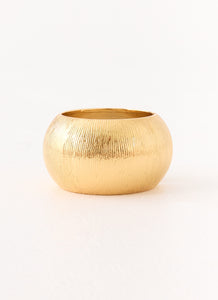 Obsidian Bangle - Gold