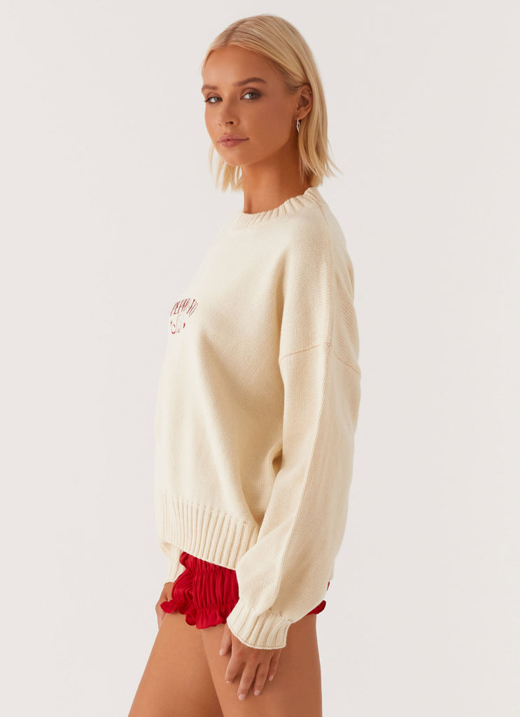 Off Piste Oversized Knit Sweater - Ivory