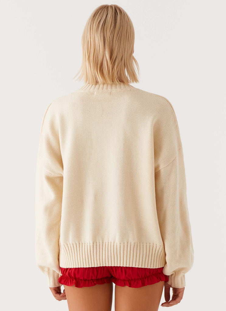 Off Piste Oversized Knit Sweater - Ivory