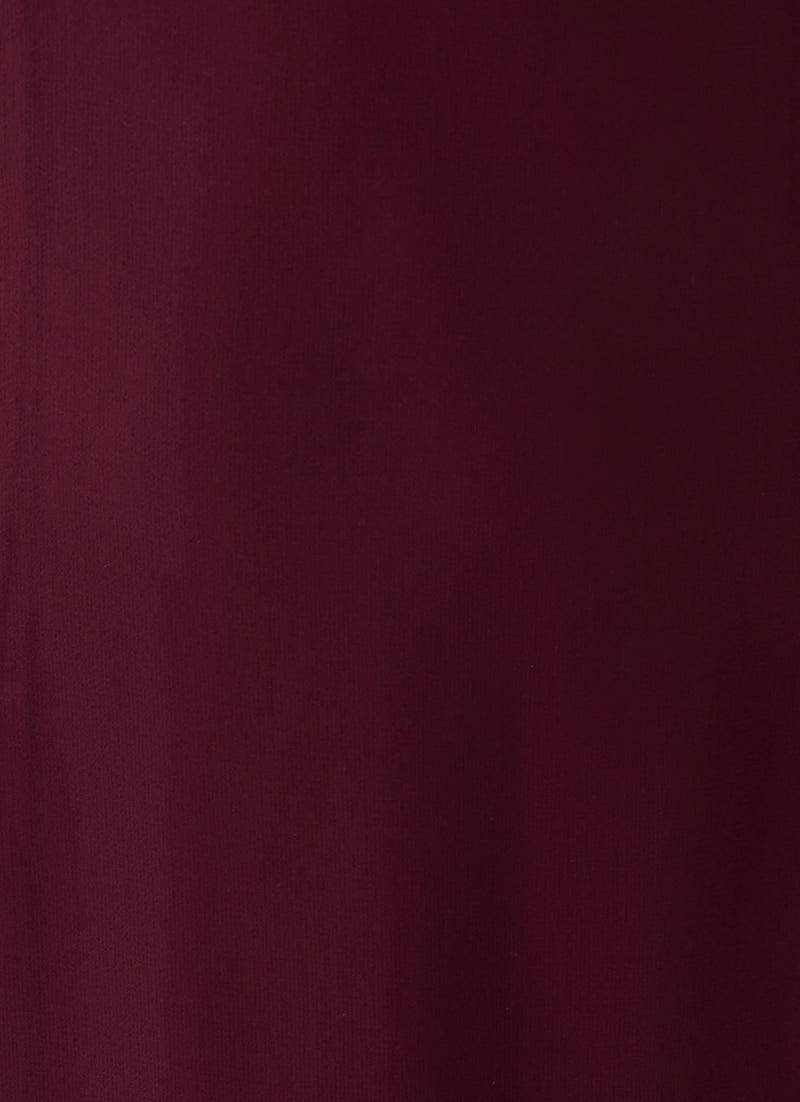 Off Script Scarf Maxi Dress - Burgundy