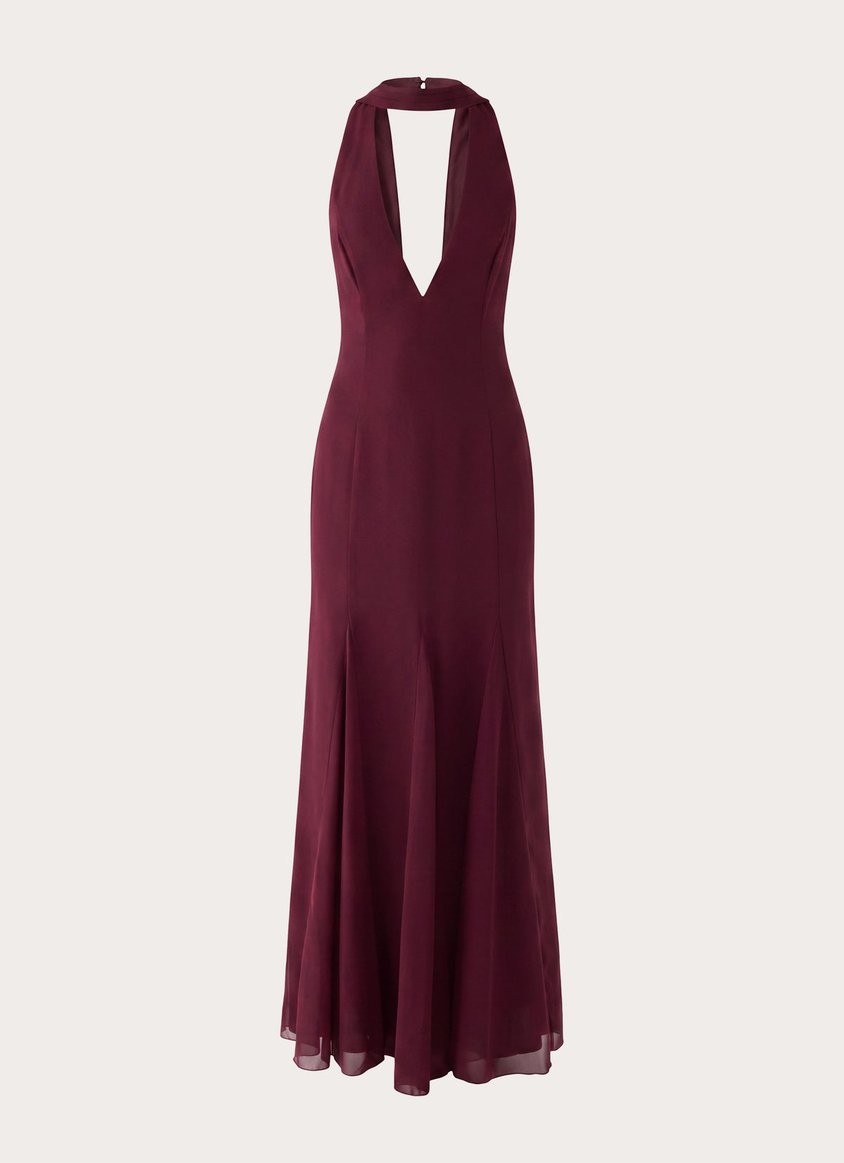 Off Script Scarf Maxi Dress - Burgundy