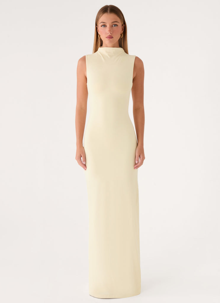 On My Time Maxi Dress - Baby Yellow