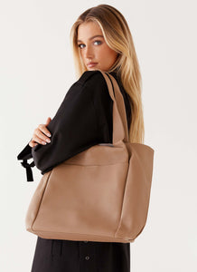 Womens One Of Yours Bag in the colour Beige in front of a light grey background