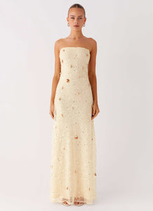 Orelli Shell Sequin Knit Maxi Dress - Ivory
