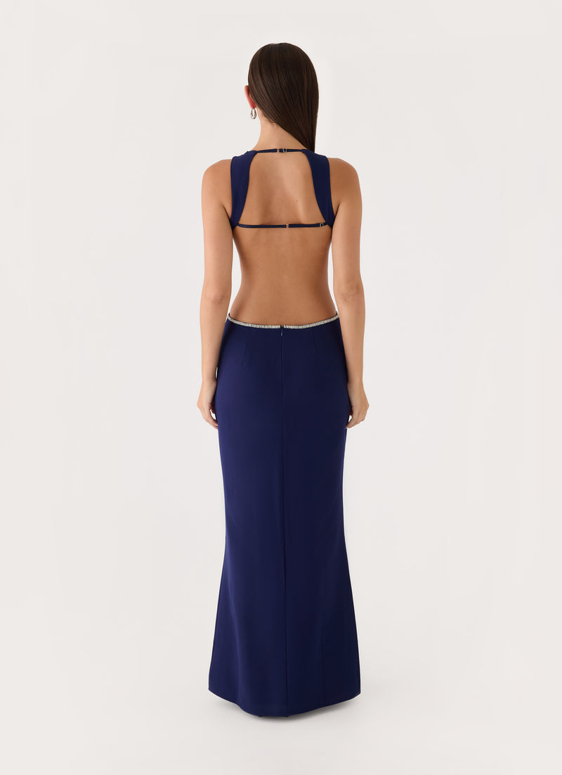 Paloma Cut Out Maxi Dress - Navy