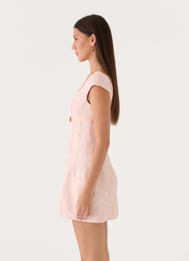 Peaches Mini Dress - Peach