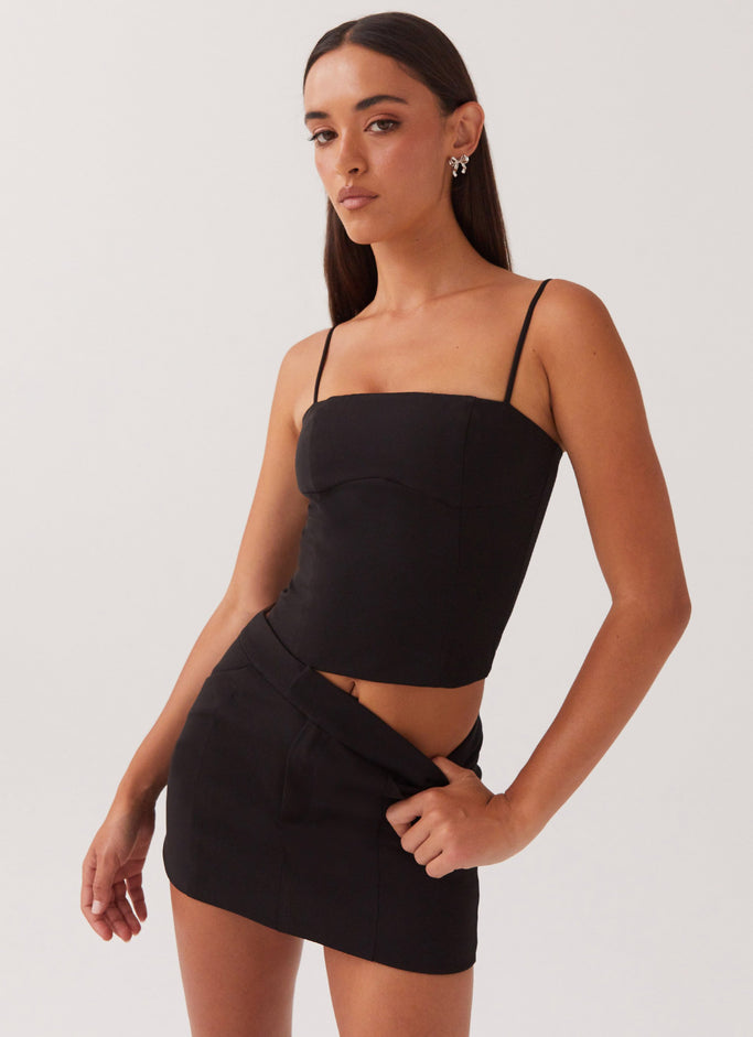 Eliana Suit Mini Skirt - Black